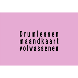 Henk Busscher Copy of Drumlessen maandkaart 30minuten wekelijks  auto incasso 12x per jaar Volwassen incl. Btw JK12M30drsVW