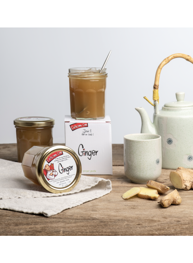 Wärmend im Winter, erfrischend im Sommer: Diese handgemachte Ingwerinfusion ist ein wahres Multitalent – perfekt verpackt zum Verschenken.