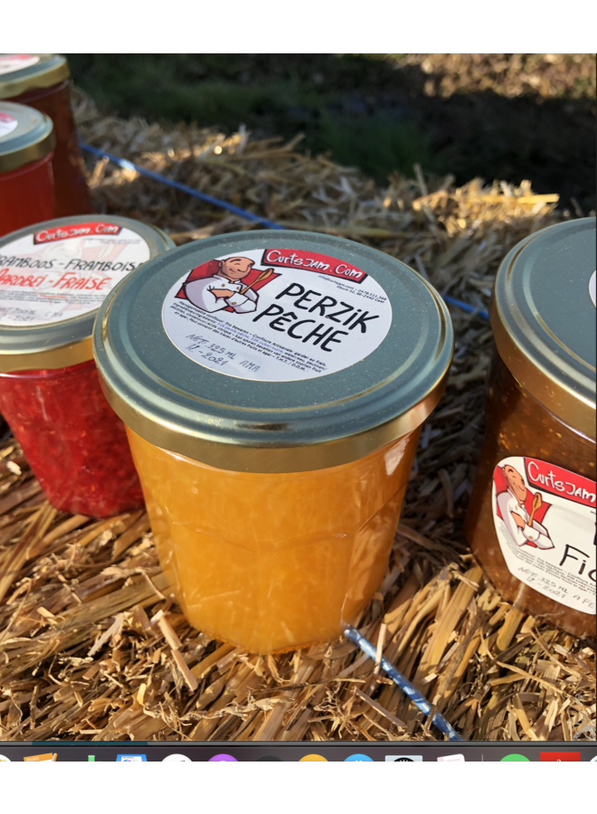 Fresh Belgian handmade peach jam - without added sugar