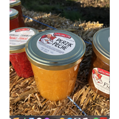 Fresh Belgian handmade peach jam - 200 ml