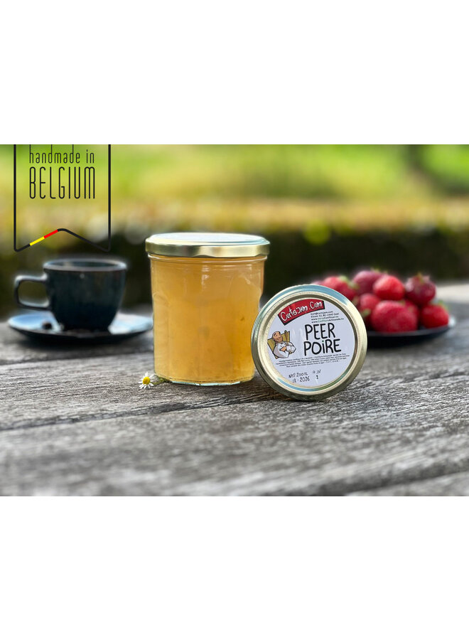 Handgemachte Birnenmarmelade mit mildem Geschmack – fruchtig, weich und natürlich.