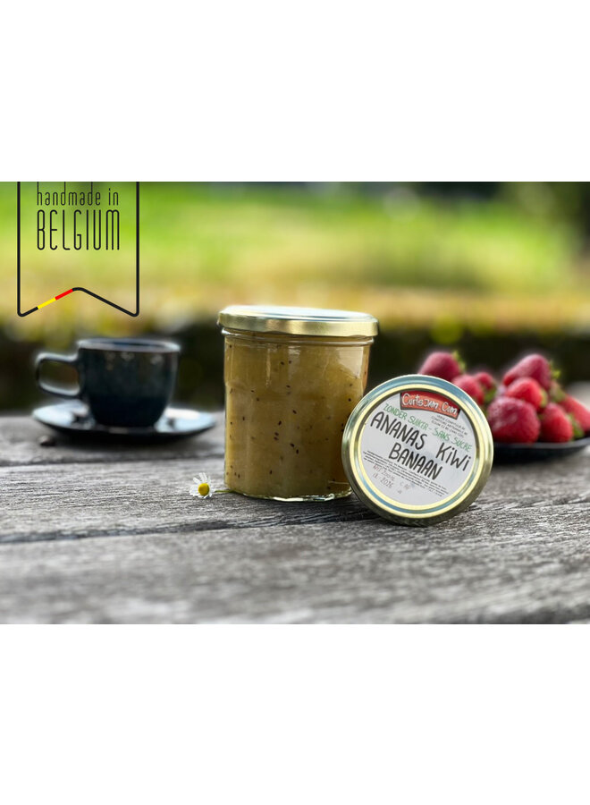A tropical twist with no added sugar: pineapple, kiwi and banana come together in this smooth, handcrafted jam sweetened with tagatesse.