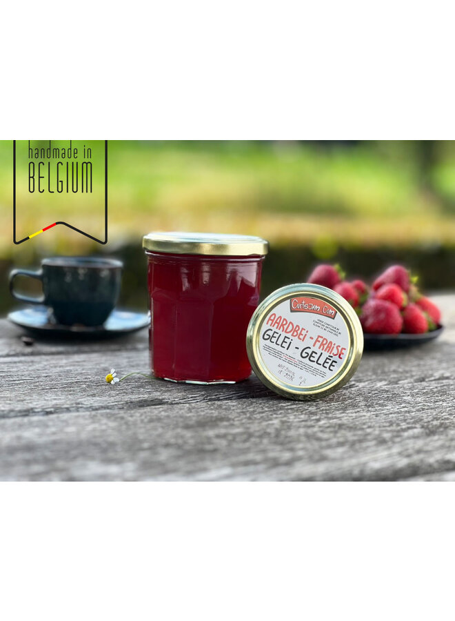 Ein feines Erdbeergelee mit frischer, natürlicher Note. Handgemacht und fruchtbetont – ideal für jeden Moment.