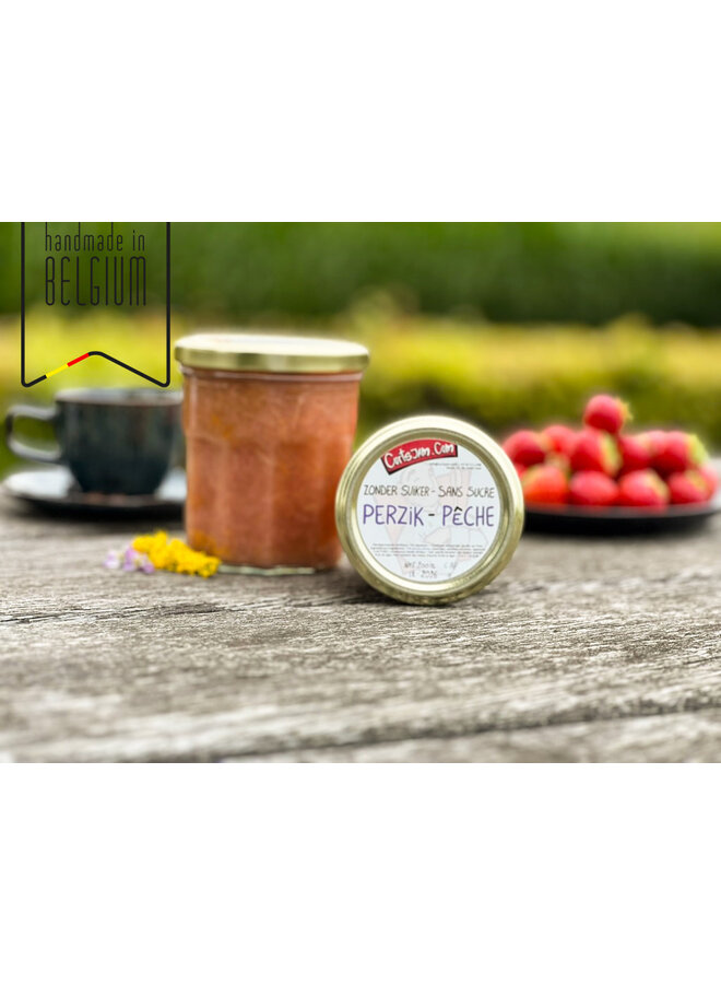 Sanft und fruchtig: Pfirsichkonfitüre ohne Zuckerzusatz, mit Tagatesse gesüßt. Sommerlich frisch.