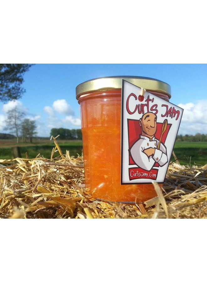 Fresh Belgian handmade oranges and pink grapefruit marmalade