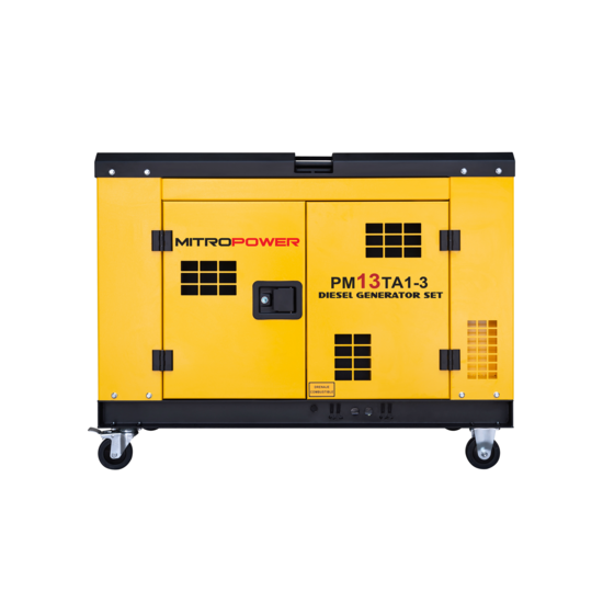 Mitropower PM13TA1-3 - 320 kg - 12 kVA - 69 dB - Diesel Aggregaat met sinewave alternator