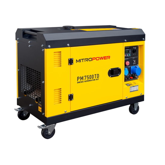 Mitropower Mitropower PM7500TD - Diesel Aggregaat 6500W geschikt voor gevoelige apparatuur 230V