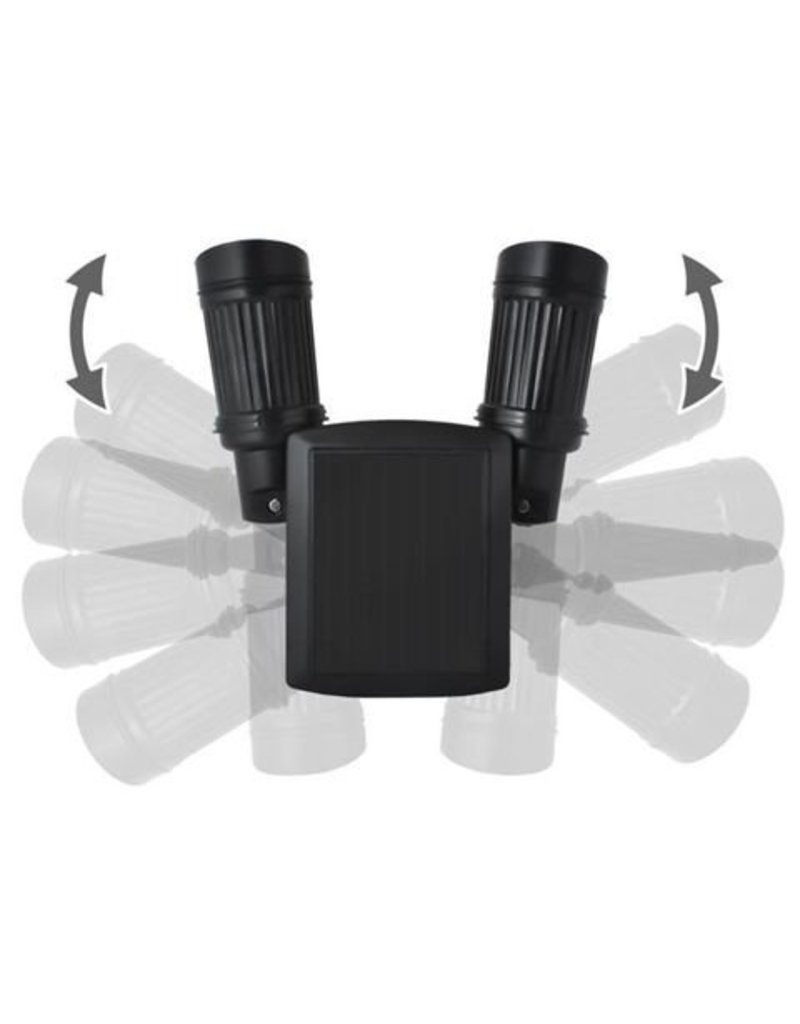 LED Solar Außenbeleuchtung Strahler Duo Spot Outdoor mit Bewegungsmeld