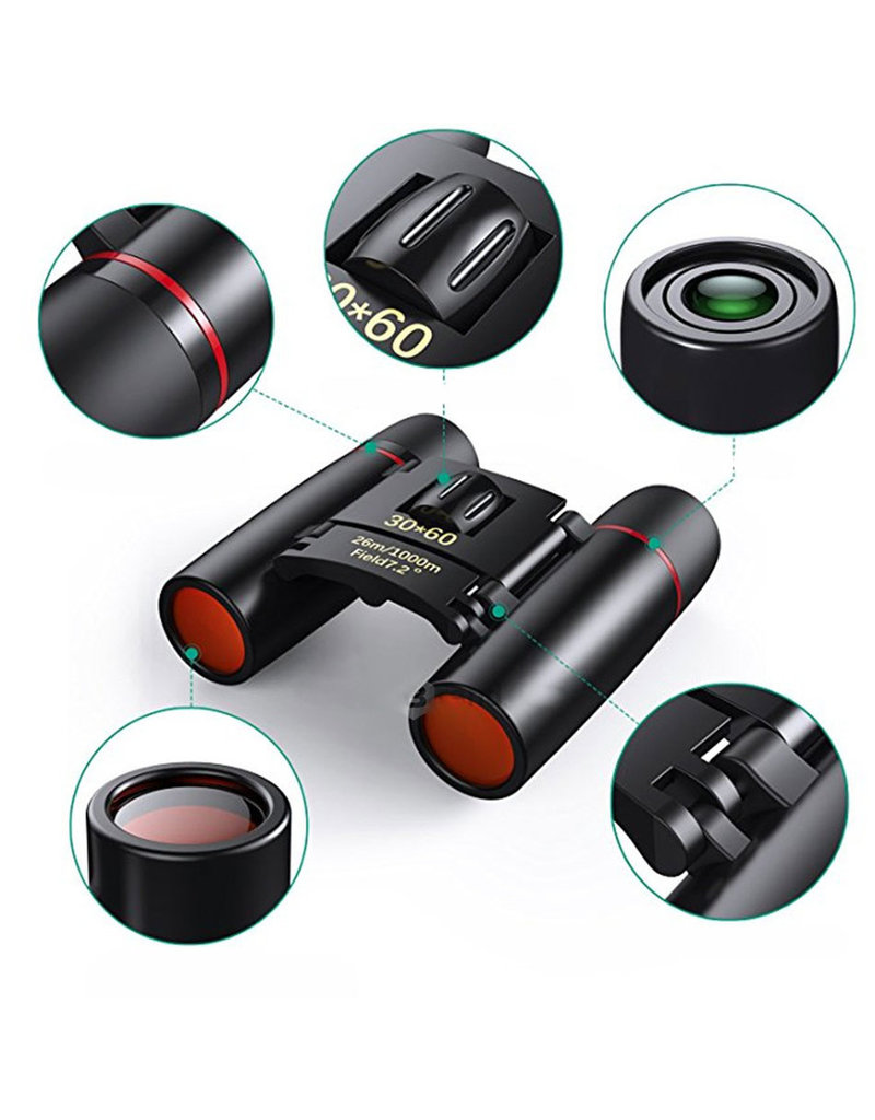 Fernglas 30x60 Zoom mit Nachtsicht für Dämmerung und Tageslicht ...
