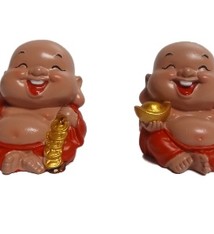 Twee kleine happy boeddha baby's