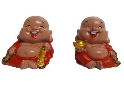 Twee kleine happy boeddha baby's