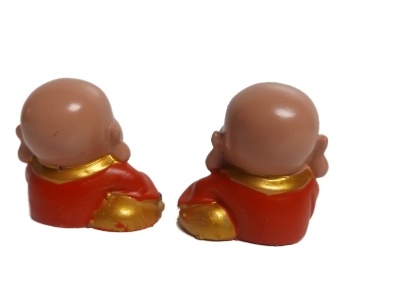 Twee kleine happy boeddha baby's