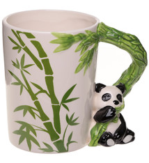 Mok met Panda-vormig handvat, bamboe