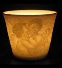 Sfeerlicht votief porselein Cherubijnen