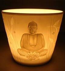 Sfeerlicht votief porselein Boeddha
