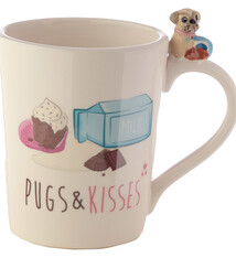 Mopshond Kusjes Mok met Koekjes Handvat