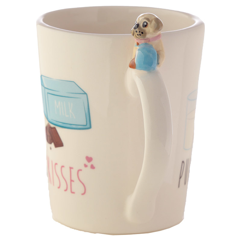 Mopshond Kusjes Mok met Koekjes Handvat