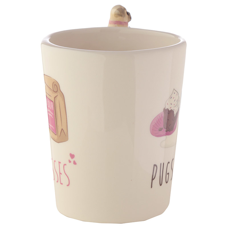 Mopshond Kusjes Mok met Koekjes Handvat