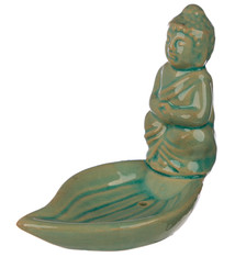 EDEN Keramiek Thaise Boeddha Bladvormige Wierookbrander Sticks & Kegeltjes Schaal