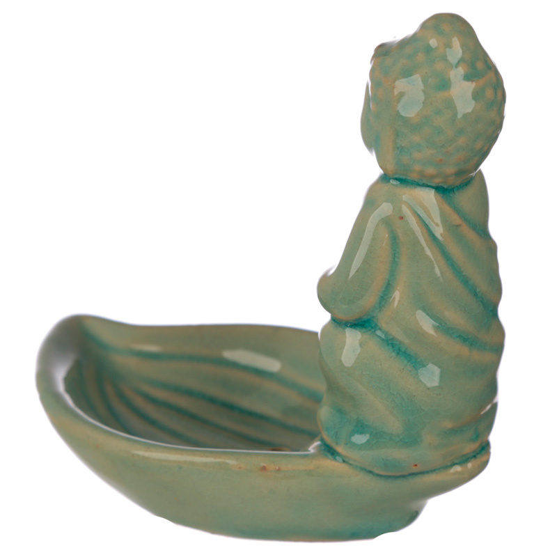 EDEN Keramiek Thaise Boeddha Bladvormige Wierookbrander Sticks & Kegeltjes Schaal