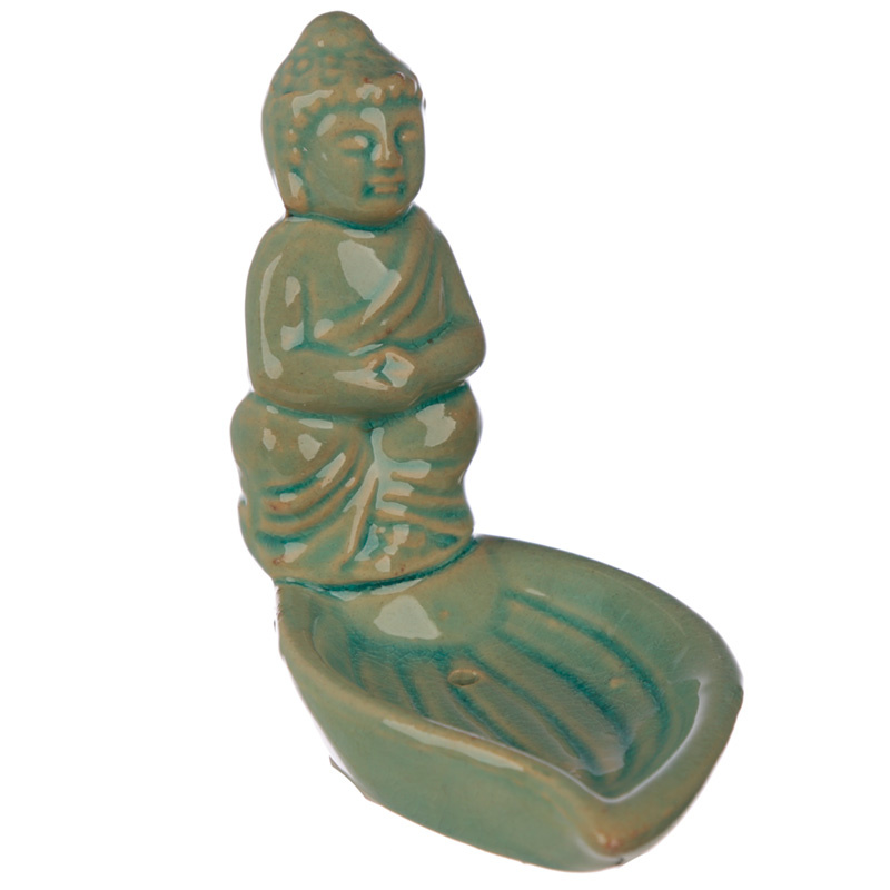 EDEN Keramiek Thaise Boeddha Bladvormige Wierookbrander Sticks & Kegeltjes Schaal