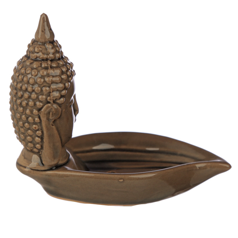 EDEN Keramiek Thaise Boeddha Blad Wierookbrander voor Sticks & Kegeltjes