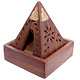Sheesham Hout Piramide Kegeltjes Wierookhouder - Boeddha