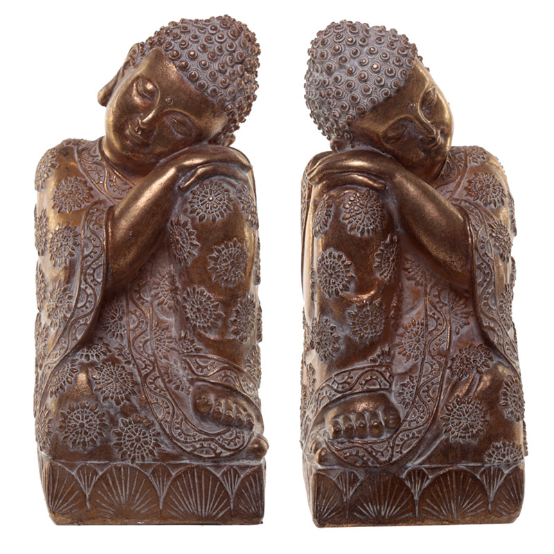 Goud met Wit Thaise Boeddha - Boekensteunen