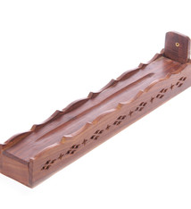 Sheesham Hout Wierookhouder, Doosje met lijstwerk & uitgesneden