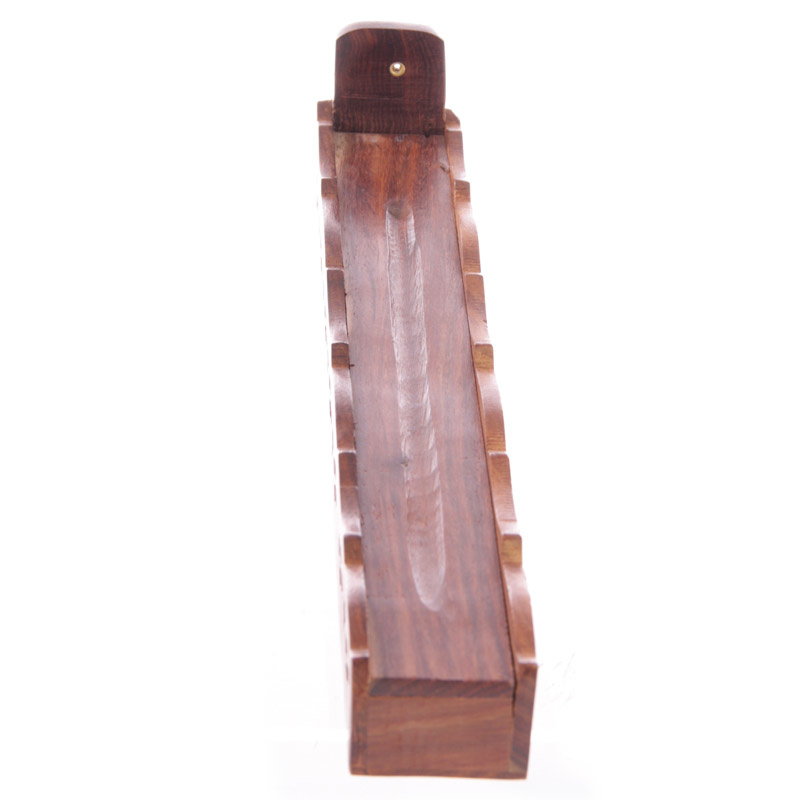 Sheesham Hout Wierookhouder, Doosje met lijstwerk & uitgesneden
