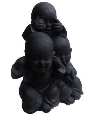 Kindmonnik horen-zien-zwijgen opelkaar.