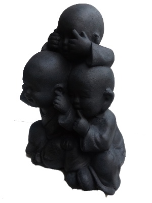 Kindmonnik horen-zien-zwijgen opelkaar.