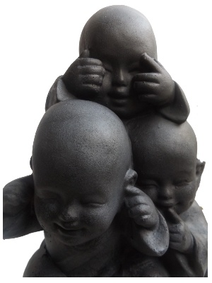 Kindmonnik horen-zien-zwijgen opelkaar.