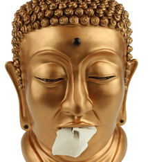 Boeddha Tissue box Houder - Brons