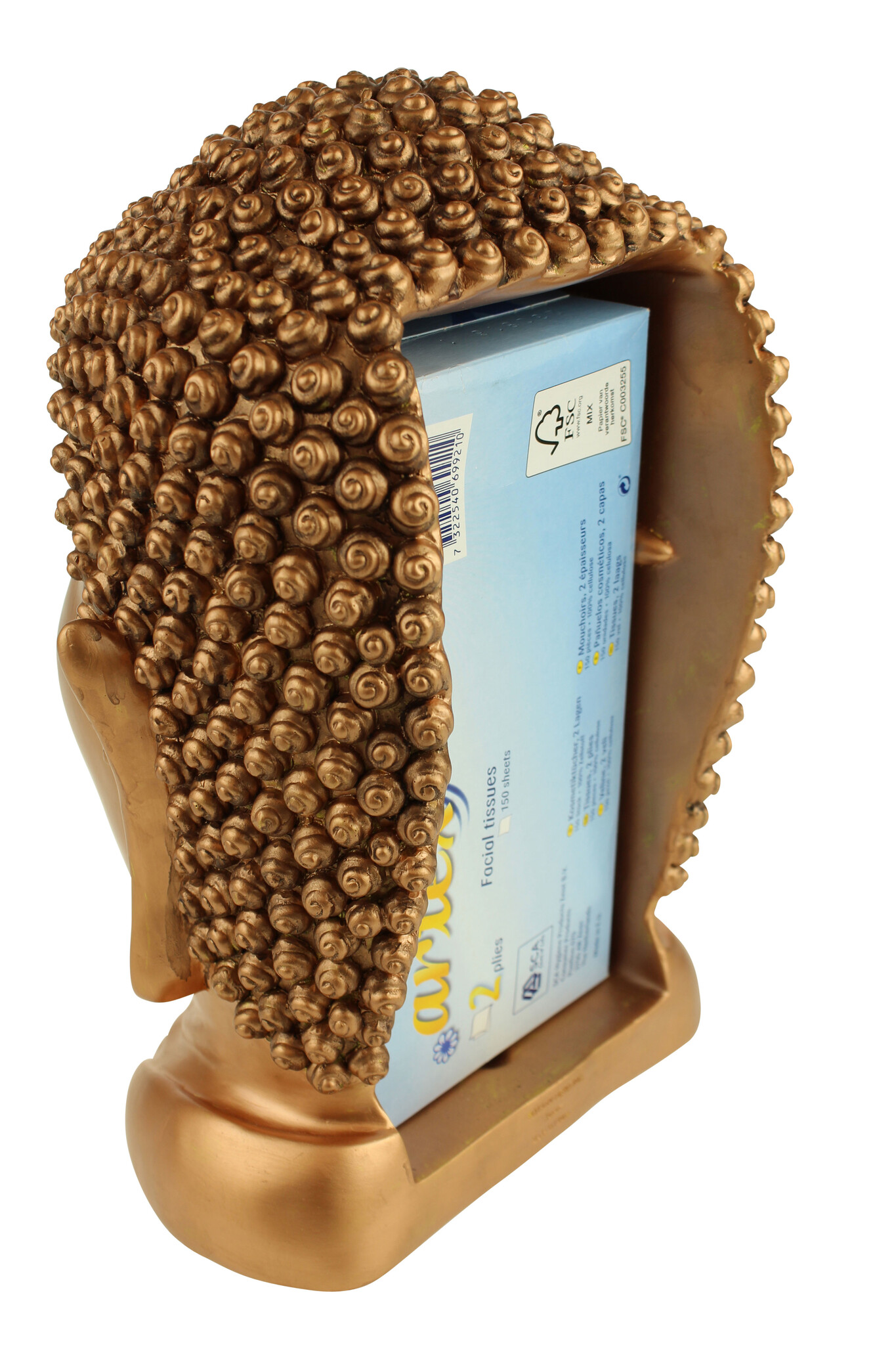 Boeddha Tissue box Houder - Brons