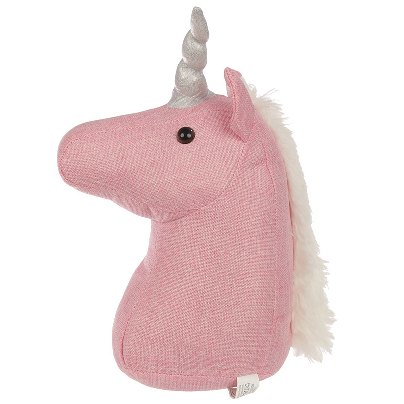Eenhoorn Hoofd Roze Deurstopper