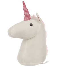 Eenhoorn Hoofd Wit Deurstopper