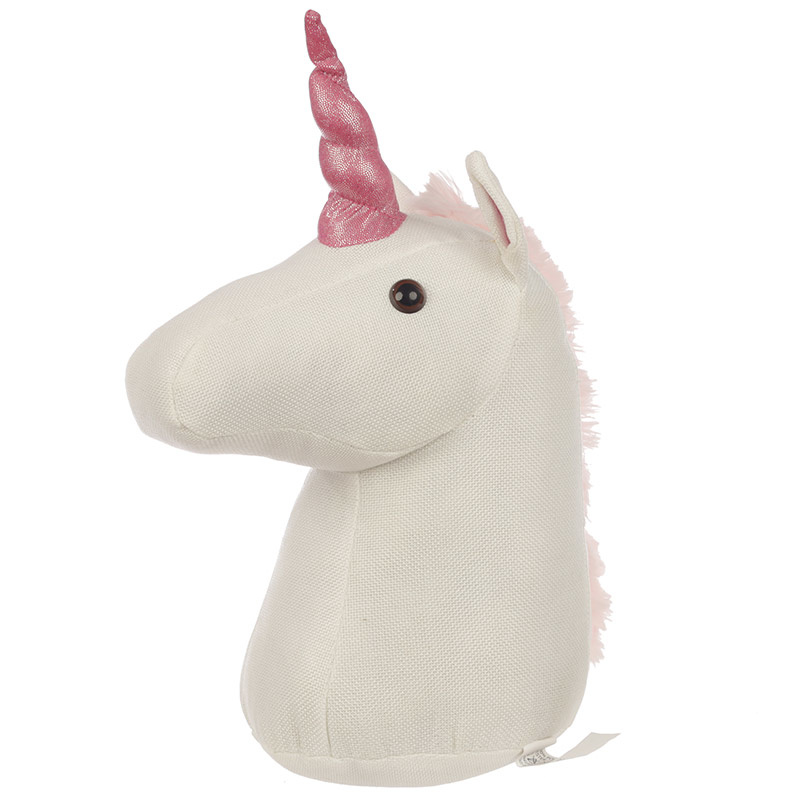 Eenhoorn Hoofd Wit Deurstopper