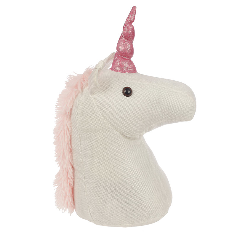 Eenhoorn Hoofd Wit Deurstopper