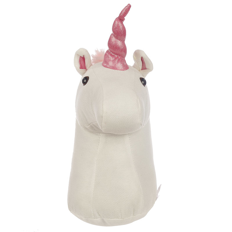 Eenhoorn Hoofd Wit Deurstopper