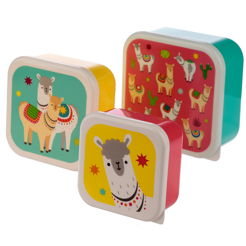 Set van 3 lunchtrommels - Lama