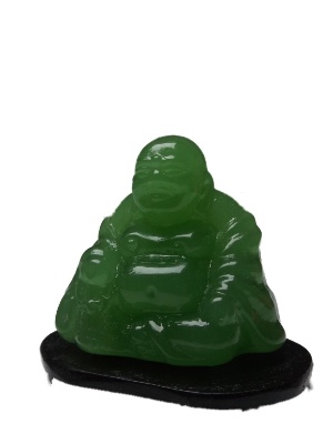 Dik buik boeddha groen glas