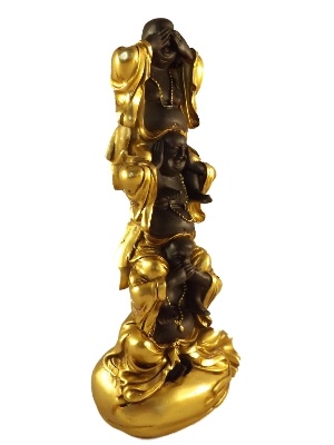 Dikbuik Boeddha Totem Horen Zien Zwijgen