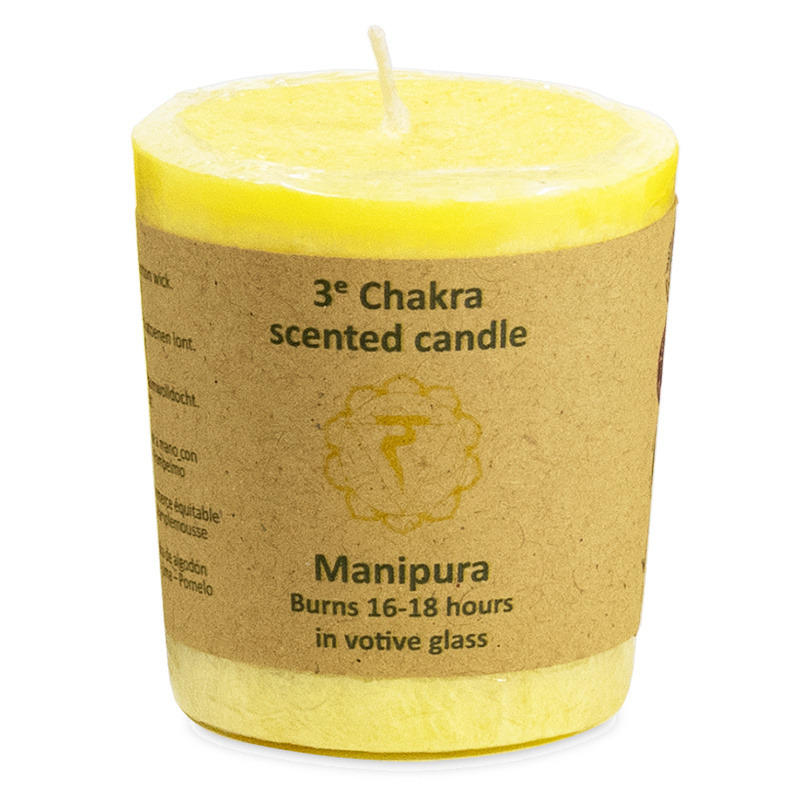 Votief geurkaarsje 3e chakra