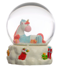 Kerstmis Eenhoorn Sneeuwbol