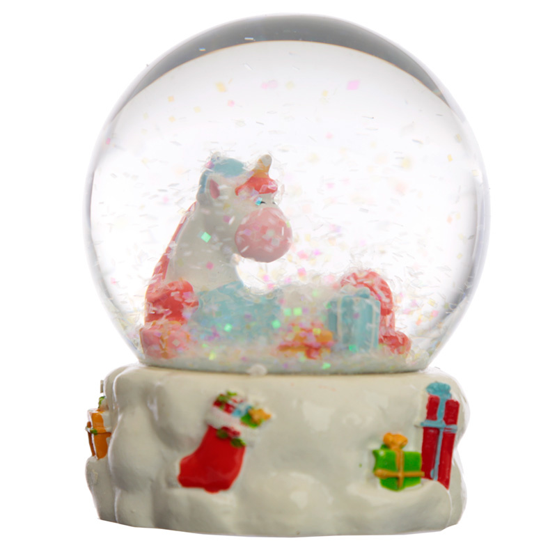 Kerstmis Eenhoorn Sneeuwbol