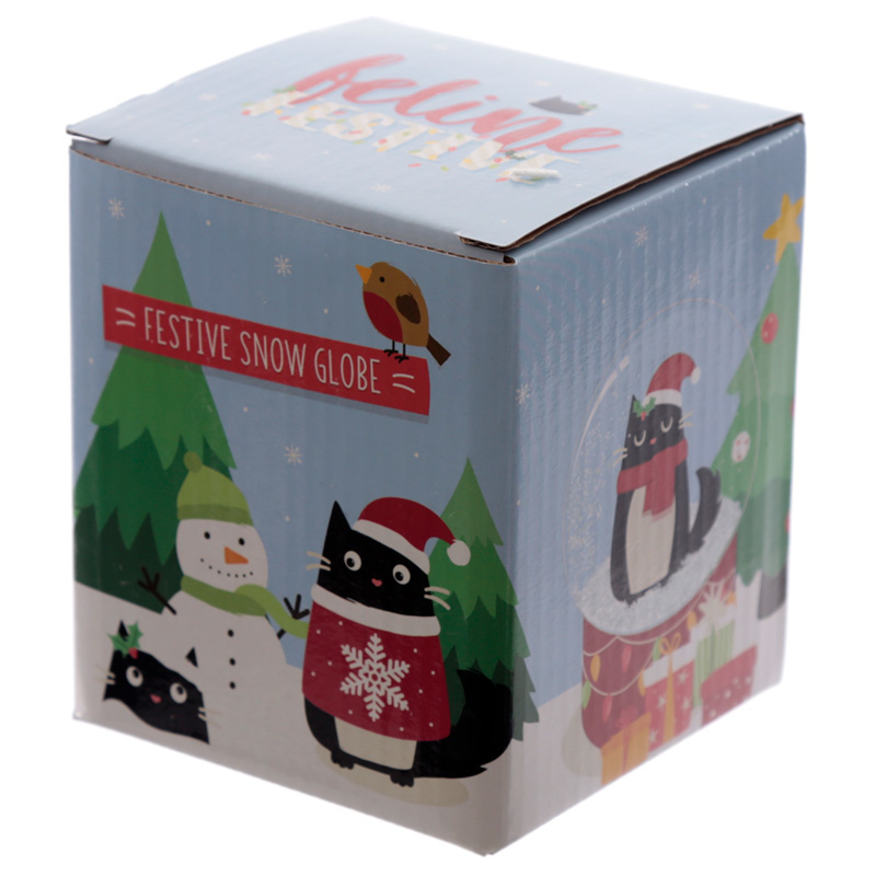 Feline Festive Kat Kerstmis Sneeuwbol