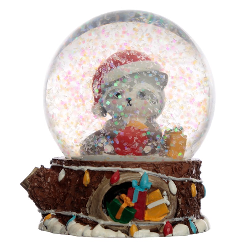 Luiaard Kerstmis Sneeuwbol