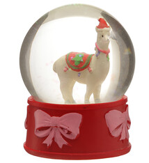 Feestelijke Kerstmis Lama Sneeuwbol