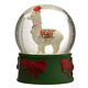 Feestelijke Kerstmis Lama Sneeuwbol